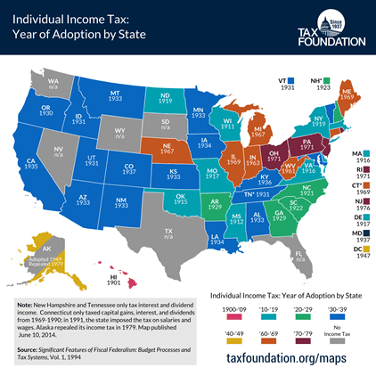 NOTE: Map was produced prior to Tennessee’s 2021 Income Tax repeal